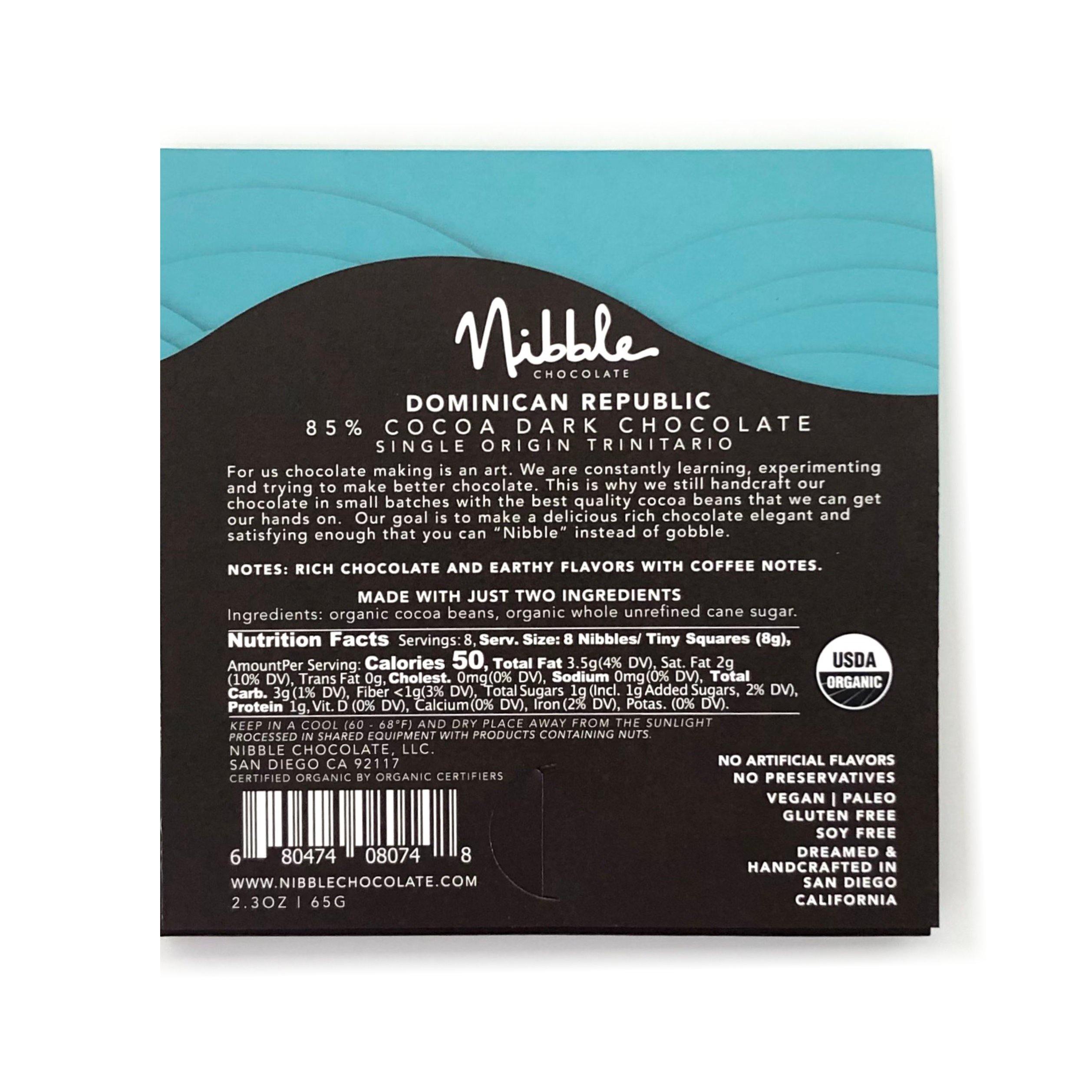 Extra Dark Chocolate | Premium 85% Cocoa | Organic Nibble – Nibble