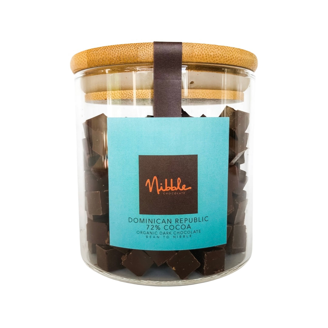 Organic Chocolate 72% Cocoa from Dominican Republic – Nibble Chocolate