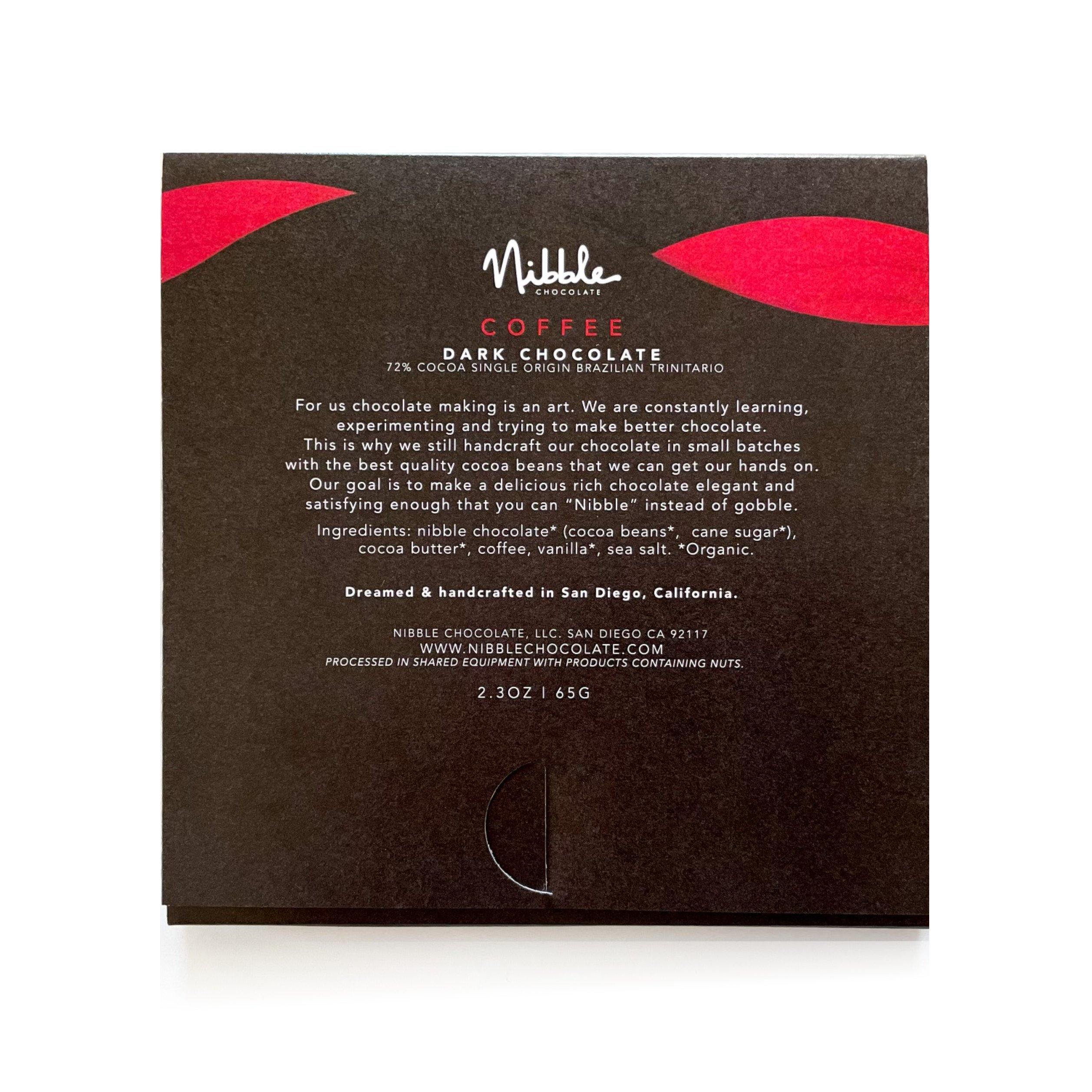 ちょこページ Coffee Chocolate Bar | Nibble Chocolate